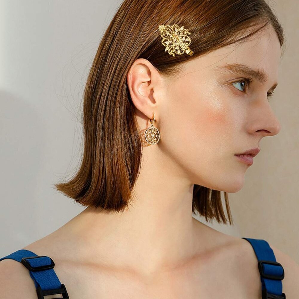 Gold Metal Alligator Hair Clips 30 Pcs Decorative Barrettes for Women Girls - Picture 4 of 6